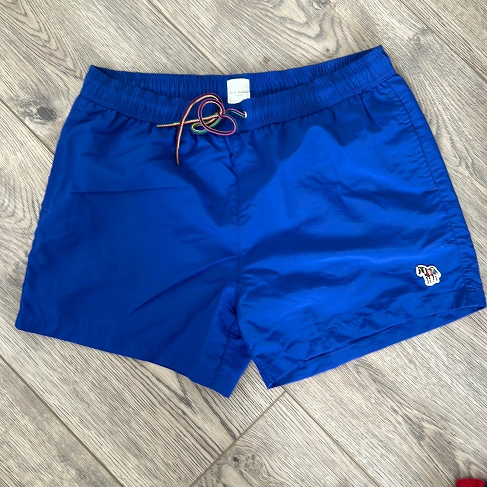 Men’s medium 4 inch blue Paul smith swim shorts